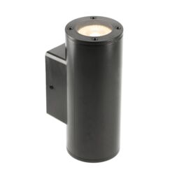 CGC Lighting 'Sherri' Black Cylinder Outdoor Up & Down Wall Light - thumbnail 8