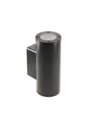 CGC Lighting 'Sherri' Black Cylinder Outdoor Up & Down Wall Light - thumbnail 2