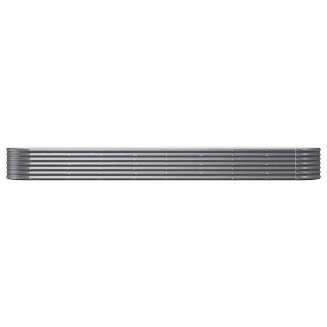 Berkfield Home Garden Raised Bed Powder-coated Steel 368x80x36 cm Anthracite in Charcoal - Size: 368 x 80 x 36 cm - image 1