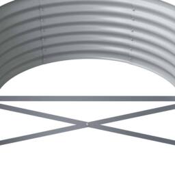 Berkfield Home Garden Raised Bed Powder-coated Steel 368x80x36 cm Anthracite in Charcoal - Size: 368 x 80 x 36 cm - thumbnail 5