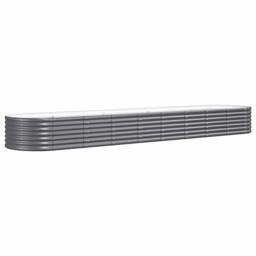 Berkfield Home Garden Raised Bed Powder-coated Steel 368x80x36 cm Anthracite in Charcoal - Size: 368 x 80 x 36 cm - thumbnail 3