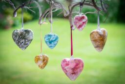 Sienna Glass 8cm Friendship Heart Pastel Blue - thumbnail 6