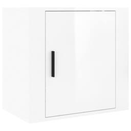 Berkfield Home Elegant Wall-mounted Bedside Cabinets 2 pcs High Gloss White 50x3 - thumbnail 5