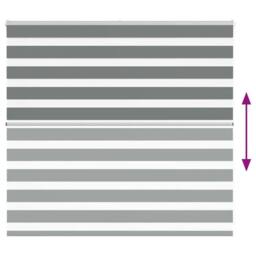 Berkfield Home Elegant Zebra Blind Dark Grey 165x100 cm Fabric Width 160.9 cm Po - thumbnail 5