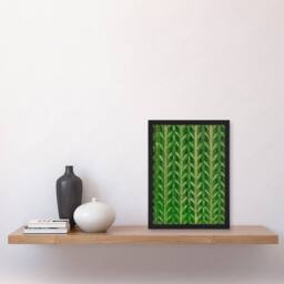 Artery8 Furuya Korin Framed Wall Art Print Vintage Japan Botanical Pattern in Green - Size: A4 - thumbnail 2