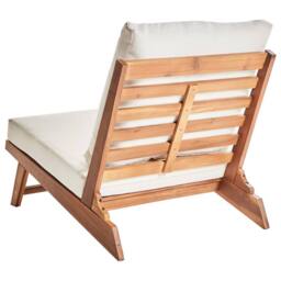 Wyld and Coco Low Chair - Slipper Design with Off-White Removable Cushions in Brown - thumbnail 6