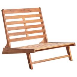 Wyld and Coco Low Chair - Slipper Design with Off-White Removable Cushions in Brown - thumbnail 4