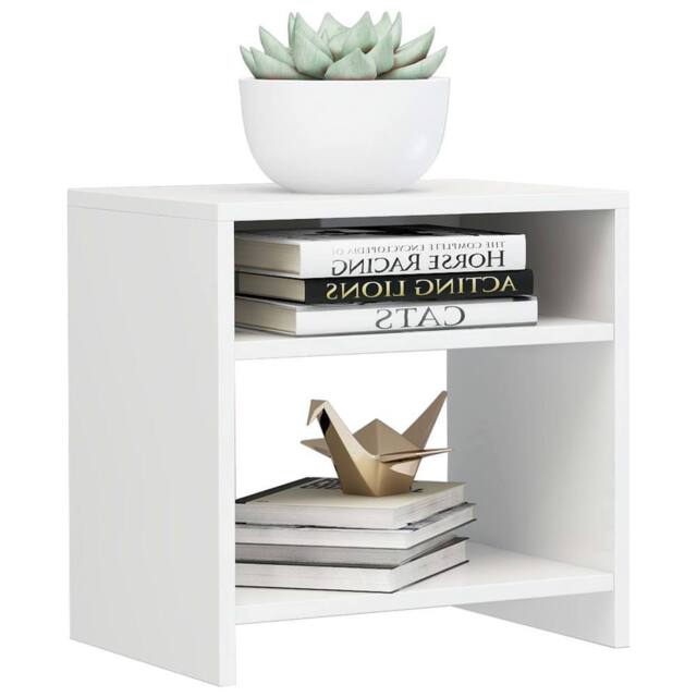 Berkfield Home Elegant Bedside Cabinets 2 pcs High Gloss White 40x30x40 cm Engin - Size: 40 x 30 x 40 cm - image 1