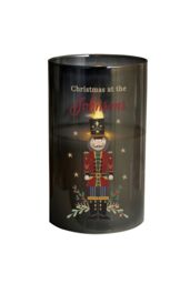 Personalised Memento Company Personalised Christmas Nutcracker Smoked LED Candle in Black - thumbnail 1