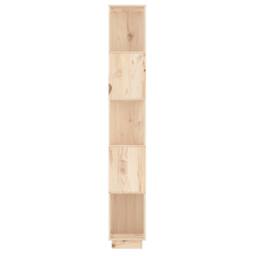 Berkfield Home Beautiful Book Cabinet/Room Divider 51x25x163.5 cm Solid Wood Pine in Light Brown - thumbnail 6