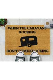 Artsy Mats If the Caravan is Rocking Don't Come Knocking Doormat in Black - Size: 40 cm x 60 cm - thumbnail 3