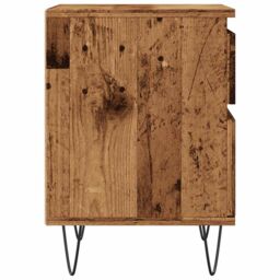 Berkfield Home Bedside Cabinet Old Wood 40x35x50 cm Engineered Wood in Brown - Size: 40 x 35 x 50 cm - thumbnail 6