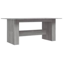 Berkfield Home Dining Table Grey Sonoma 180x90x76 cm Engineered Wood - Size: 180 x 90 x 76 cm - thumbnail 1