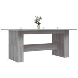 Berkfield Home Dining Table Grey Sonoma 180x90x76 cm Engineered Wood - Size: 180 x 90 x 76 cm - thumbnail 3