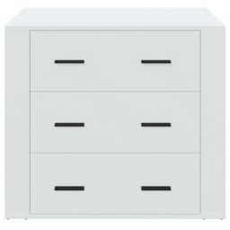 Berkfield Home Sideboard White 80x33x70 cm Engineered Wood - Size: 80 x 33 x 70 cm - thumbnail 3