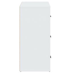 Berkfield Home Sideboard White 80x33x70 cm Engineered Wood - Size: 80 x 33 x 70 cm - thumbnail 5