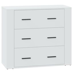 Berkfield Home Sideboard White 80x33x70 cm Engineered Wood - Size: 80 x 33 x 70 cm - thumbnail 2