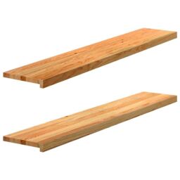 Berkfield Home Window Sills 2 pcs¬†Light Brown 140x25x2 cm Solid Wood Oak - Size: Medium
