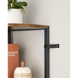VASAGLE 5-Tier Corner Storage Shelf Multifunction Plant Stand Industrial in Brown - thumbnail 4