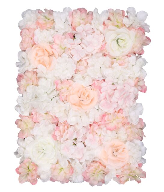Neel Blue Decorative Artificial Flower Wall Panel Wedding Photo Background in Pale Orange - image 1