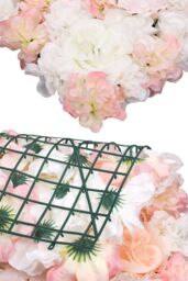 Neel Blue Decorative Artificial Flower Wall Panel Wedding Photo Background in Pale Orange - thumbnail 4