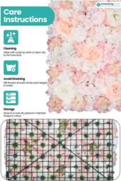 Neel Blue Decorative Artificial Flower Wall Panel Wedding Photo Background in Pale Orange - thumbnail 5