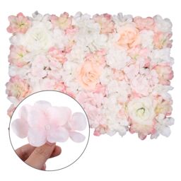 Neel Blue Decorative Artificial Flower Wall Panel Wedding Photo Background in Pale Orange - thumbnail 2