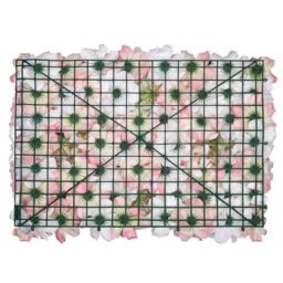Neel Blue Decorative Artificial Flower Wall Panel Wedding Photo Background in Pale Orange - thumbnail 3