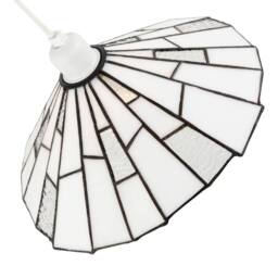 Happy Homewares Contemporary & Unique Tiffany Pendant Lighting Shade in White - thumbnail 2