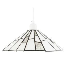 Happy Homewares Contemporary & Unique Tiffany Pendant Lighting Shade in White - thumbnail 5
