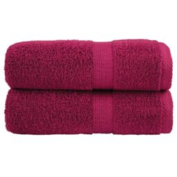 Berkfield Home Premium Soap Towels SOLUND 2pcs Bordeaux 30x30cm 600gsm in Red - thumbnail 1