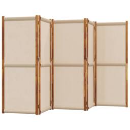 Berkfield Home 5-Panel Room Divider Taupe 350x180 cm - thumbnail 3
