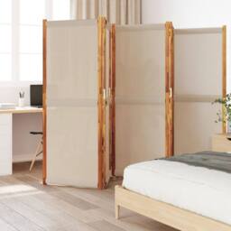 Berkfield Home 5-Panel Room Divider Taupe 350x180 cm