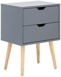 GFW Nyborg Pair Of 2 Drawer Bedsides in Dark Grey - thumbnail 2