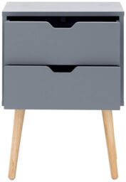 GFW Nyborg Pair Of 2 Drawer Bedsides in Dark Grey - thumbnail 5