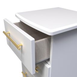 Ready Assembled 2 U Helmsley 3 Drawer Bedside Cab(Ready Assembled) in White - thumbnail 5