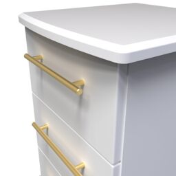 Ready Assembled 2 U Helmsley 3 Drawer Bedside Cab(Ready Assembled) in White - thumbnail 4