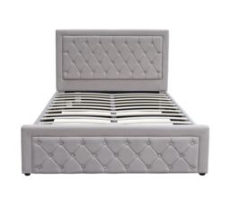 KOSY KOALA Ottoman Storage Gaslift Bed 4ft Small Double Grey Velvet Bedroom Furniture - thumbnail 4