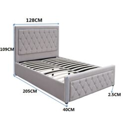 KOSY KOALA Ottoman Storage Gaslift Bed 4ft Small Double Grey Velvet Bedroom Furniture - thumbnail 7