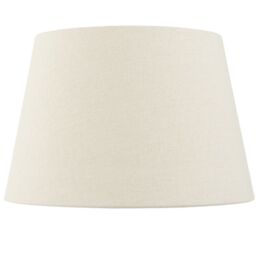"Loops 8"" Inch Round Tapered Drum Lamp Shade Ivory Linen Fabric Cover Simple Elegant" - thumbnail 1