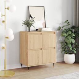 Berkfield Home Sideboard Sonoma Oak 60x35x70 cm Engineered Wood in Brown - Size: 60 x 35 x 70 cm - thumbnail 2