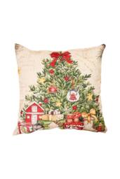 Living and Home Christmas Themed Decorative Pillow Case with Festive Motifs - thumbnail 5