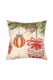 Living and Home Christmas Themed Decorative Pillow Case with Festive Motifs - thumbnail 4