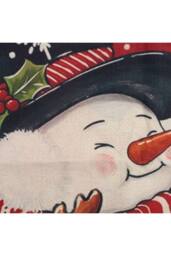 Living and Home Christmas Themed Decorative Pillow Case with Festive Motifs - thumbnail 6
