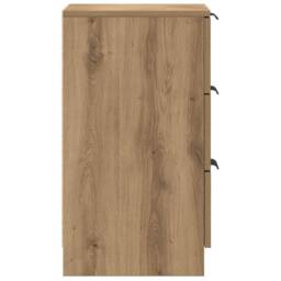 Berkfield Home Bedside Cabinet Artisan Oak 40x36x65 cm Engineered Wood in Brown - Size: 40 x 36 x 65 cm - thumbnail 6