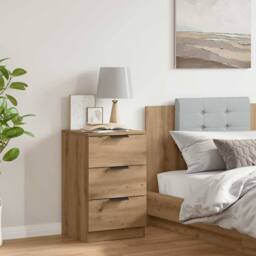 Berkfield Home Bedside Cabinet Artisan Oak 40x36x65 cm Engineered Wood in Brown - Size: 40 x 36 x 65 cm - thumbnail 2