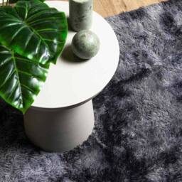 Berkfield Home Shaggy Rug High Pile NAVARRA Dark Grey 120x120 cm Polyester - Size: Medium - thumbnail 8