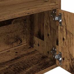 Berkfield Home Durable Bookcase Old Wood 31x24x127 cm Engineered Wood in Brown - Size: 31 x 24 x 127 cm - thumbnail 8