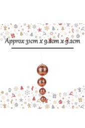 VFM e-Store Christmas Bauble Decoration Hanging Tree Ornament X 4 31cm Rose Gold - thumbnail 2