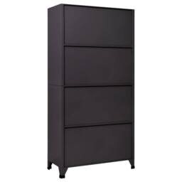 Berkfield Home Locker Cabinet Anthracite 90x40x180 cm Steel in Black - Size: 90 x 40 x 180 cm - thumbnail 5